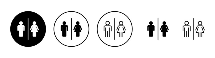 Toilet icons set. Girls and boys restrooms sign and symbol. bathroom sign. wc, lavatory