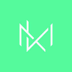 M K MK KM Initial Abbreviation Letter Logo Design Vector
