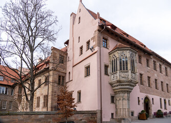 Haus mit historischem Erker in Nürnberg