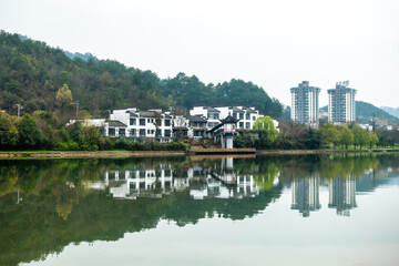 Fototapeta na wymiar Rural scenery of Wuyuan County, Shangrao City, Jiangxi Province, China