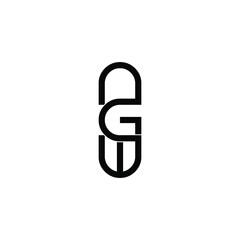 ngw letter original monogram logo design