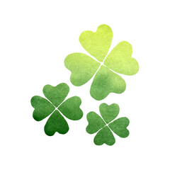 Fototapeta premium Clover Green watercolor isolated . Vector illustration