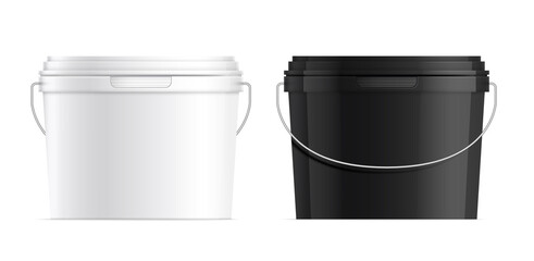 Realistic Plastic Buckets © Macrovector