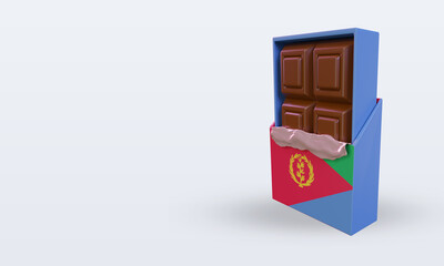 3d chocolate Eritrea flag rendering right view