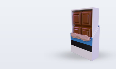 3d chocolate Estonia flag rendering right view