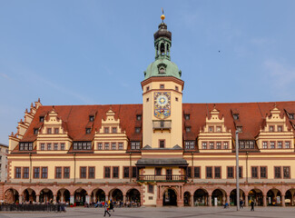 Obraz premium Leipzig city center and architecture