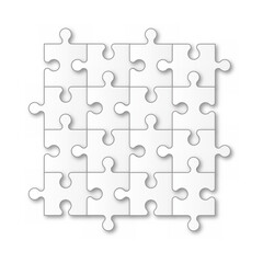Obraz premium Jigsaw puzzle grid background, banner. Vector