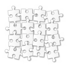 Fototapeta premium Jigsaw puzzle grid background, banner. Vector