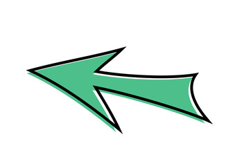 緑の矢印、要注意、ポイント