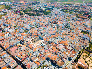 Obraz premium Panoramic aerial view of Merida cityscape, Spain