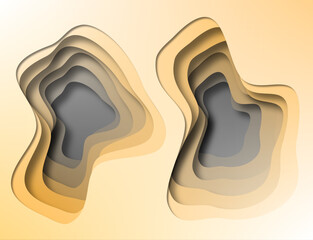 Abstract 3d background with irregular shapes and shadows