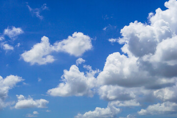 blue sky with cloud in the summer for sky background 