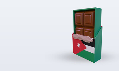 3d chocolate Jordan flag rendering right view