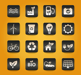 Alternative energy simply icons