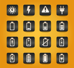 battery icon set