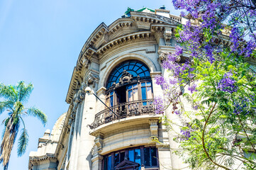 Facade of the National Museum of Bellas Artes museo in Santiago de Chile, Chile, South America