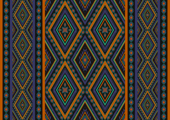 Geometric ethnic seamless pattern. Design for background, wallpaper, vector illustration, fabric, clothing, batik, carpet, embroidery.