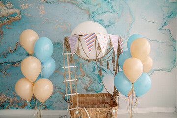First year party decoration for baby boy