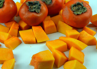 sliced pumpkin on a cutting board