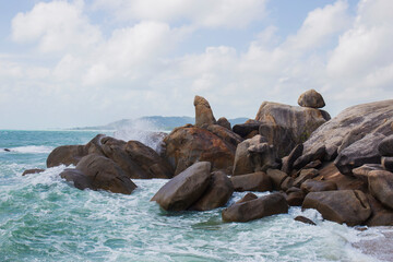 Grandfather's Grandmother's Rocks - Hin Ta Hin Yai, the most famous and most visited rocks in Koh...