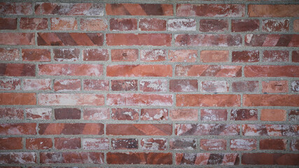 red brick background - horizontal pattern - monochromatic red
