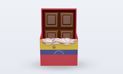 3d chocolate Venezuela flag rendering front view