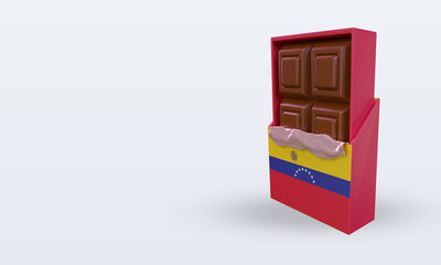 3d chocolate Venezuela flag rendering right view