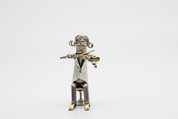 男性バイオリニストのフィギア・メタルフィギア