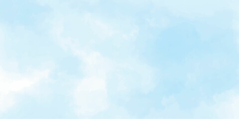 Light sky blue watercolor background. Aquarelle paint paper textured canvas element for text design.