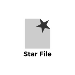 Start Digital Document Logo Icon. Document with star check mark audit logo vector, file check icon vector