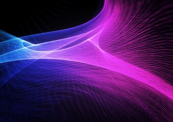 虹色の光の波が渦巻く抽象的な背景