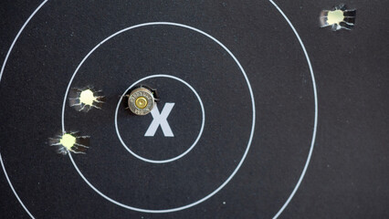 Bullet marks on paper targets. Image for background.