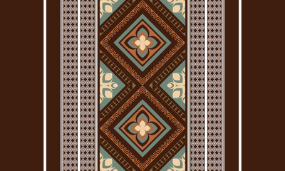 Oriental ethnic seamless pattern. Traditional design for background, wallpaper, paper, packaging, fabric, clothing, gift wrapping, carpet, tile, decoration, vector illustration, embroidery style.