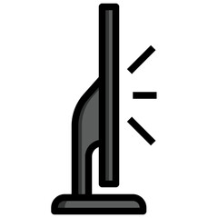 LCD filled outline icon,linear,outline,graphic,illustration