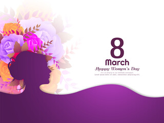 Happy Womens day celebration stylish greeting background