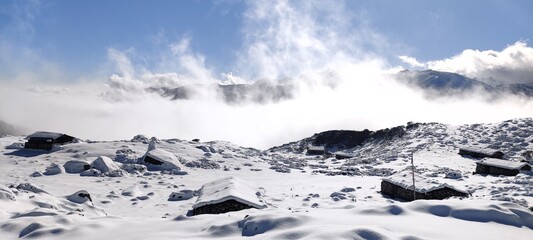 fog in the mountains