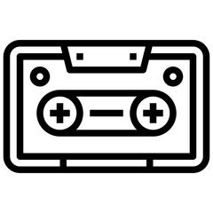 CASSETTE line icon,linear,outline,graphic,illustration
