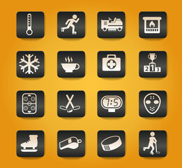 ice rink icon set