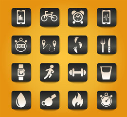 monitoring apps icon set