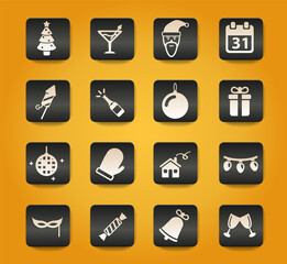New year simply icons