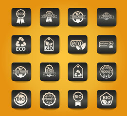 eco label icon set