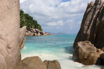 Fototapeta premium View of Seychelles tropical paradise