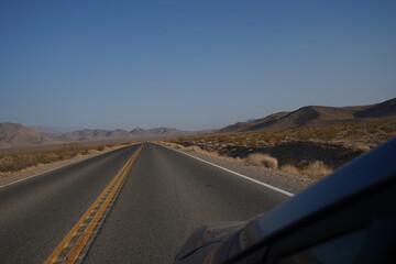 カリフォルニア州　デスバレー国立公園　ドライブ風景