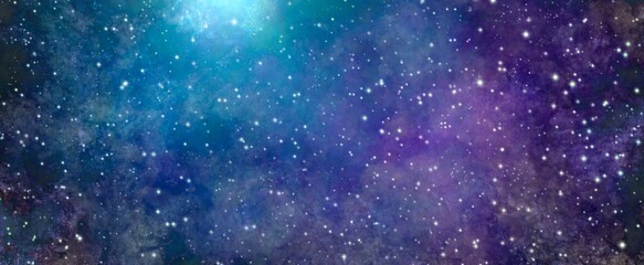 Obraz premium 水彩風 宇宙のような星空の背景テクスチャ素材２