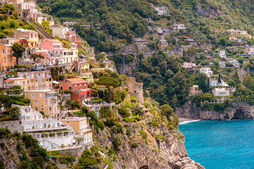 Positano is a village on the Amalfi Coast (Province of Salerno), in Campania, Italy, mainly in an...