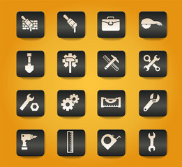 Work tools icons set