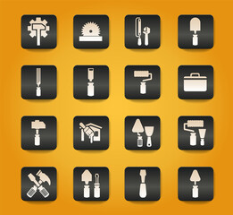 Work tools icons set