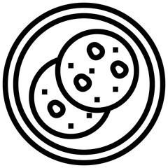 TANDOORI ROTI line icon,linear,,graphic,illustration