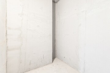 interior of the apartment without decoration in white colors