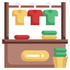 CLOTHES flat icon,linear,outline,graphic,illustration